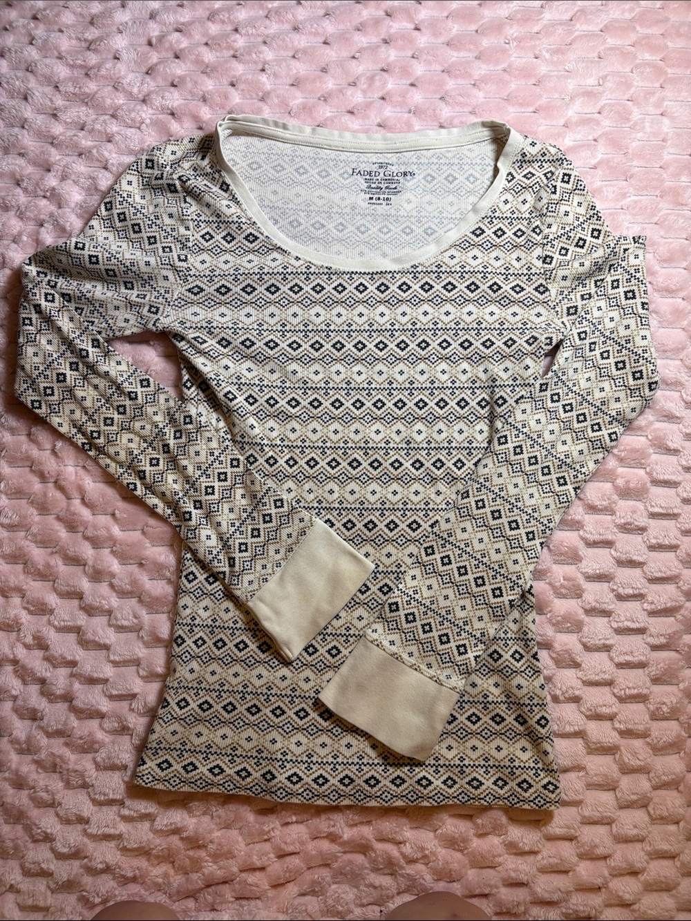 Y2K/ Vintage Faded Glory Long Sleeve Top M